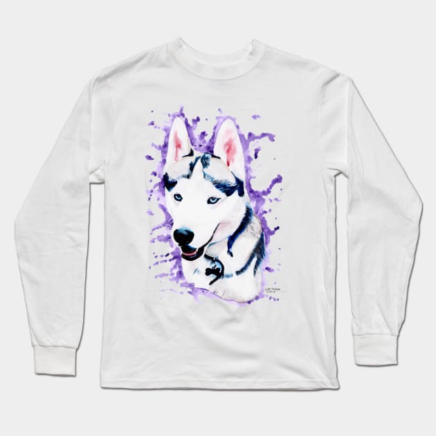 Husky Long Sleeve T-Shirt by lucafon18